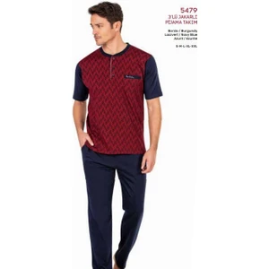 Pierre Cardin Erkek Çeyizlik 3'lü Pijama Takımı 5479 - Bordo
