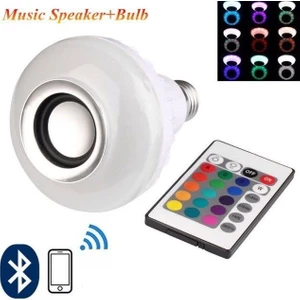 Bluetooth Hoparlörlü Akıllı LED Ampül Renkli
