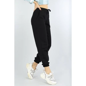 DAXİS Sportwear Company  Kadın Siyah Yüksek Belli Jogger Eşofman Altı