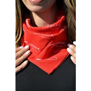 Sacce Scarves&Accessories K. Atatürk Imza Baskılı Kırmızı Bandana