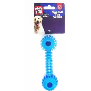PF-4021  Dumbell Şeklinde Tırtıklı Köpek Oyuncağı 12X3,5 cm