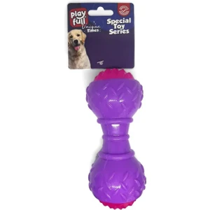 PF-4008- Dumbell Şeklinde Işıklı ve Öten Plastik Köpek Oyuncağı 5X15 cm