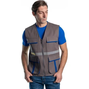 Şensel, Reflektörlü Yelek, Gri-Saks -118E3696- İş Yeleği-Vest