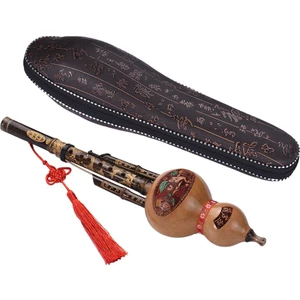 Çin El Yapımı Hulusi Black Bambu Kabak Cucurbit Flüt Etnik Yeni Başlayanlar İçin Müzikal Enstrüman (Yurt Dışından)
