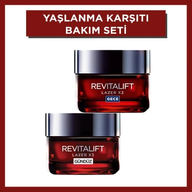 L'oréal Paris Revitalift Lazer X3 Yoğun  Gündüz Bakım Kremi + Gece Bakım