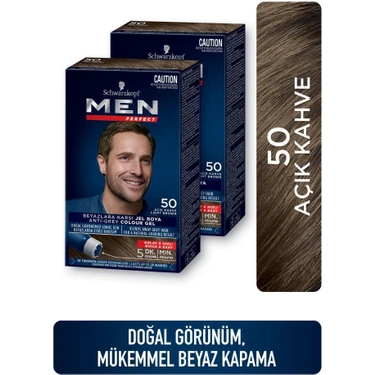 Men Perfect Saç Boyası 50 - Açık Kahve X 2