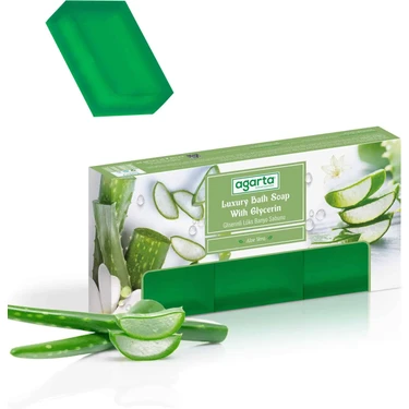 Agarta El Yapımı Doğal Banyo Sabunu Aloe Vera 3*150