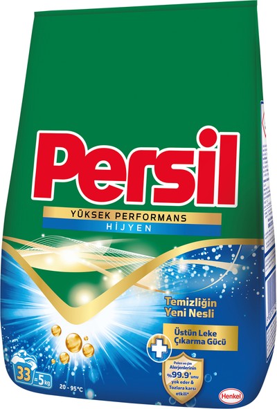 Persil Toz Çamaşır Deterjanı Yüksek Performans 5kg (33 Yıkama) Hijyen