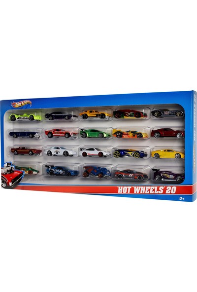 Hot Wheels 20'li Araba Seti - Geniş Ürün Yelpazesi, Oyuncak Araba Koleksiyonu, 1:64 Ölçek H7045