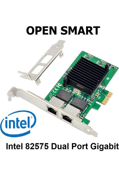 Open Smart 2 Port Intel 82575 Gigabit Pcıe X1 Network Adapter