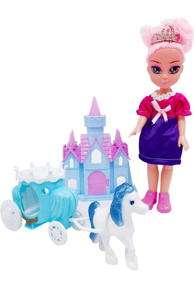 Global Toys Eliza Pamuk Prenses Et Bebekli At Arabalı Şato Set