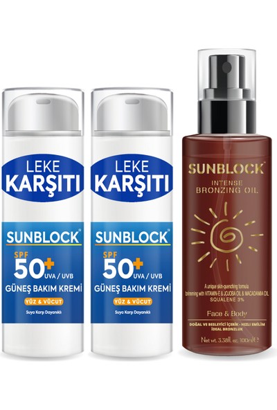 New Essentials Sunblock Yaz Fırsat Paketi- Yoğun Bronzlaştırıcı Yağ&2'li Leke Karşıtı C Vitaminli Güneş Bakım Kremi