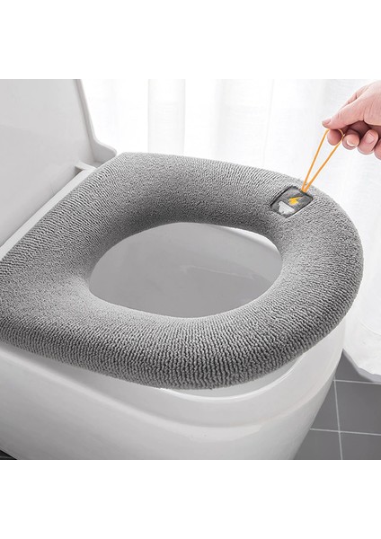 Örgü Yumuşak Dokulu Klozet Kapağı Kılıfı Yıkanılabilir