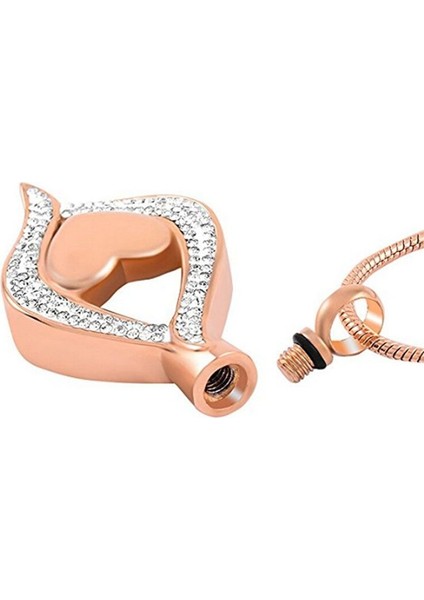 Kremasyon Takı Küller Için Klasik Stil Kristal Keepsake Kolye Paslanmaz Çelik Kalp Şekli Anıt Locket ile Yapılan | Kolye Kolyeler