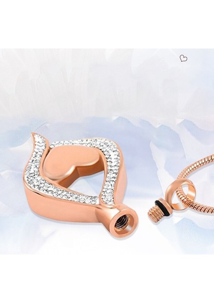 Kremasyon Takı Küller Için Klasik Stil Kristal Keepsake Kolye Paslanmaz Çelik Kalp Şekli Anıt Locket ile Yapılan | Kolye Kolyeler
