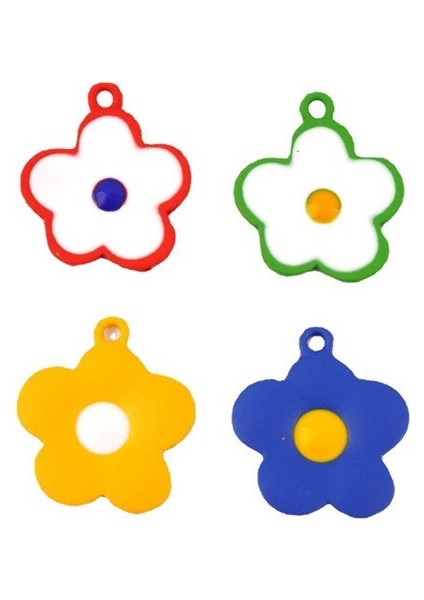 50 Adet / Grup Renk Kauçuk Boya Karikatür Çiçekler Şekil Alaşım Yüzer Locket Charms Dıy Takı Küpe / Konfeksiyon Aksesuar | Charms