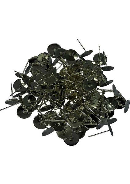 100 Adet 8mm Boş Pad Saplama Küpe Post Peg Pin Dıy Yapma Bulguları-Siyah modelleri