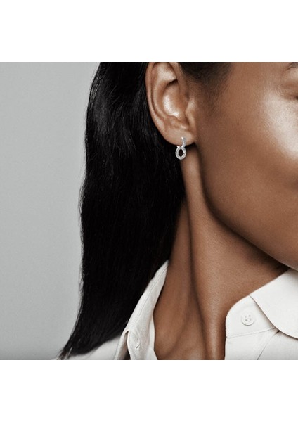 Köpüklü Çift Hoop Gümüş Küpe S925 1 Pair | Saplama Küpe fiyatları