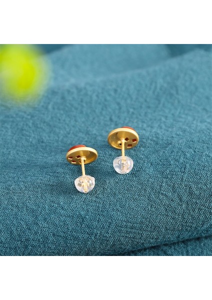 Taoism 9mm Mini Akik Çiviler Küpe Kadınlar Için Doğal Gemstones Brincos 925 Gümüş Egzotik Takı Altın Dini Hediyeler | Saplama Küpe fırsatları