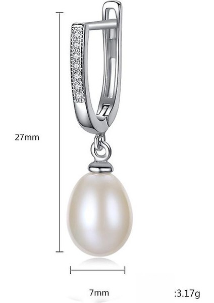 Kulak Çiviler S925MICRO-KAKMA Aaa Zirkon 8-9mm Tatlısu Inci Kulak Klipleri Küpe Düğün Için fiyatları
