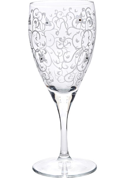 Dantel Platin 6'lı Ayaklı Bardak 44876