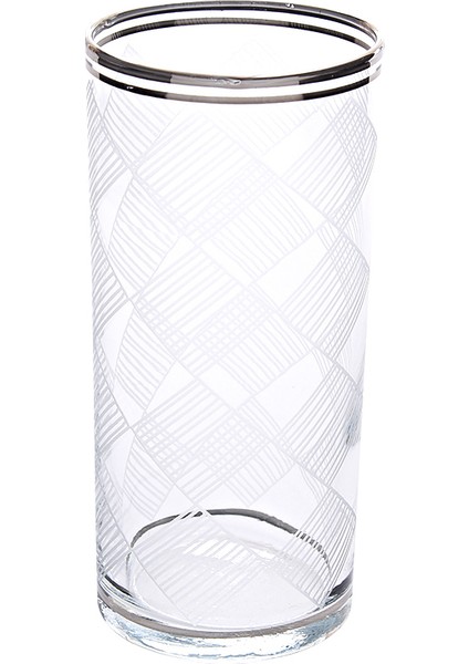 Meşrubat Bardağı 6 Parça Karo Platın M01121