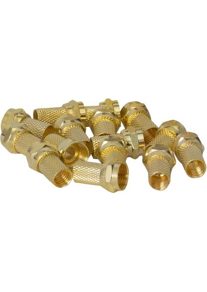 F Konnektör Altın Rg6/u4 Geniş 100LÜ Paket Powermaster