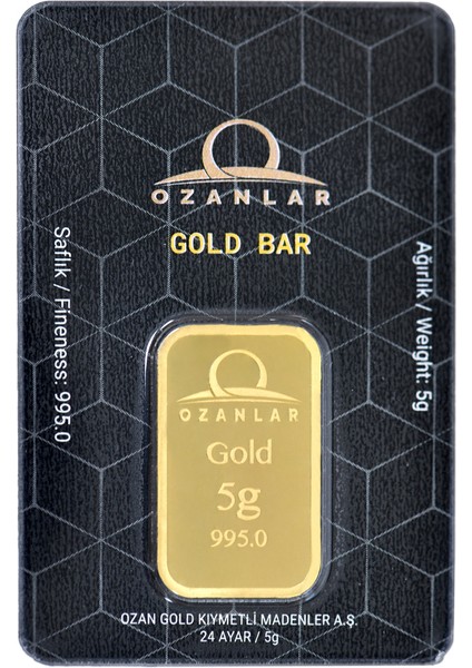 Ozanlar Gold 5 gr 24 Ayar Külçe Altın