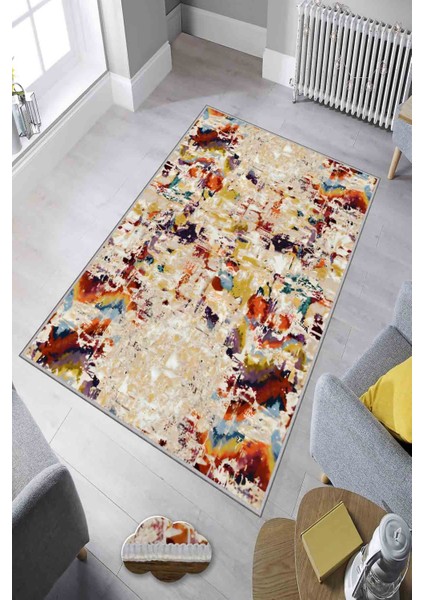 Halı Dekoratif Özel Tasarım Modern İnce Yıkanabilir 800 Gr /M2 Kaymaz Taban Trend Halı