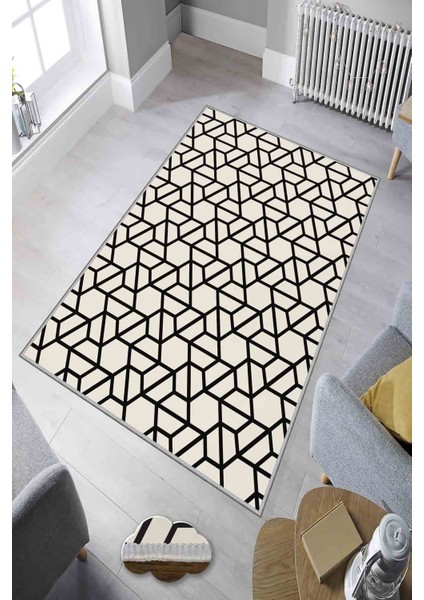 Halı Dekoratif Özel Tasarım Modern İnce Yıkanabilir 800 Gr /M2 Kaymaz Taban Trend Halı
