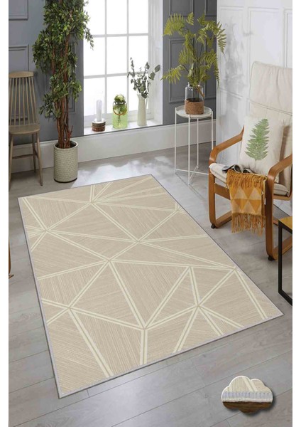 Halı Dekoratif Özel Tasarım Modern İnce Yıkanabilir 800 Gr /M2 Kaymaz Taban Trend Halı
