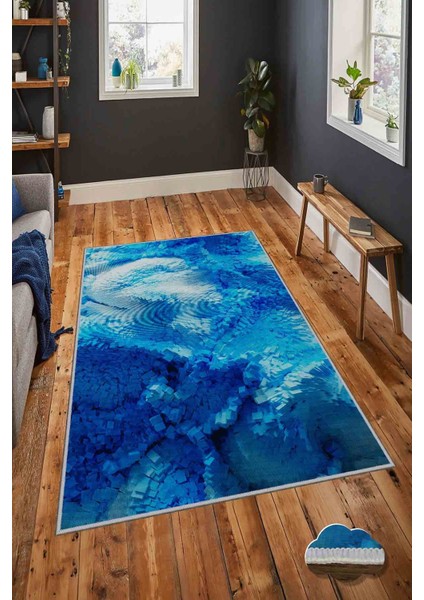 Halı Dekoratif Özel Tasarım Modern İnce Yıkanabilir 800 Gr /M2 Kaymaz Taban Trend Halı