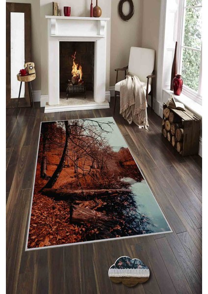 Halı Dekoratif Özel Tasarım Modern İnce Yıkanabilir 800 Gr /M2 Kaymaz Taban Trend Halı
