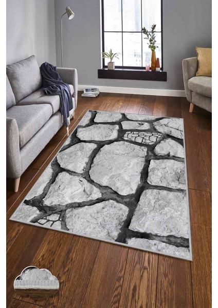 Halı Dekoratif Özel Tasarım Modern İnce Yıkanabilir 800 Gr /M2 Kaymaz Taban Trend Halı