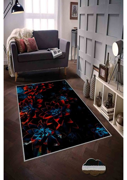 Halı Dekoratif Özel Tasarım Modern İnce Yıkanabilir 800 Gr /M2 Kaymaz Taban Trend Halı