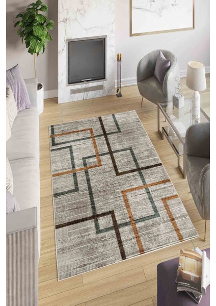 Halı Dekoratif Özel Tasarım Modern İnce Yıkanabilir 800 Gr /M2 Kaymaz Taban Trend Halı