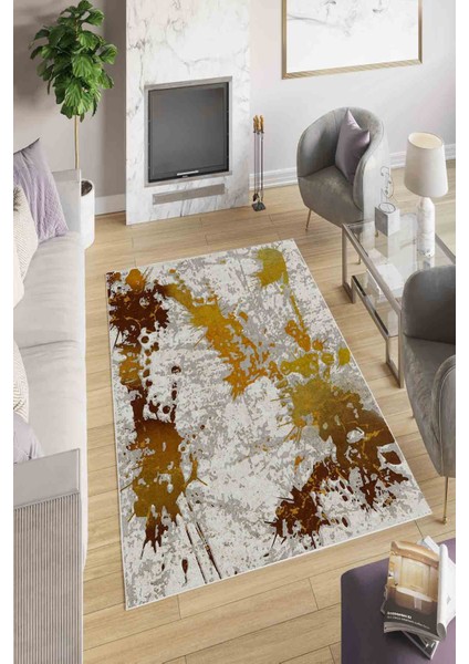 Halı Dekoratif Özel Tasarım Modern İnce Yıkanabilir 800 Gr /M2 Kaymaz Taban Trend Halı