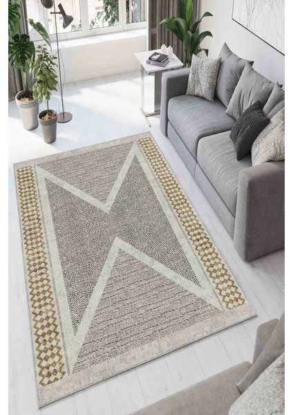 Halı Dekoratif Özel Tasarım Modern İnce Yıkanabilir 800 Gr /M2 Kaymaz Taban Trend Halı
