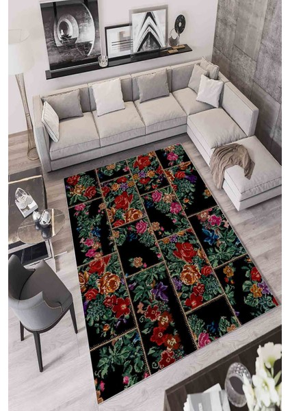 Halı Dekoratif Özel Tasarım Modern İnce Yıkanabilir 800 Gr /M2 Kaymaz Taban Trend Halı