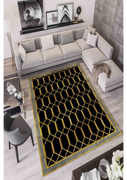 Halı Dekoratif Özel Tasarım Modern İnce Yıkanabilir 800 Gr /M2 Kaymaz Taban Trend Halı