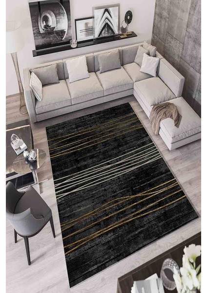 Halı Dekoratif Özel Tasarım Modern İnce Yıkanabilir 800 Gr /M2 Kaymaz Taban Trend Halı
