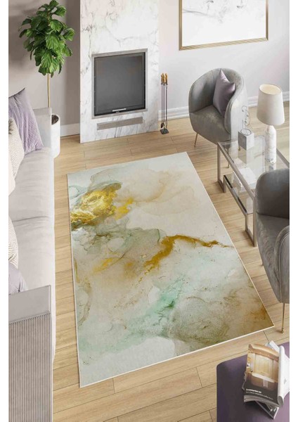 Halı Dekoratif Özel Tasarım Modern İnce Yıkanabilir 800 Gr /M2 Kaymaz Taban Trend Halı