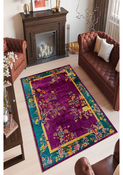 Halı Dekoratif Özel Tasarım Modern İnce Yıkanabilir 800 Gr /M2 Kaymaz Taban Trend Halı