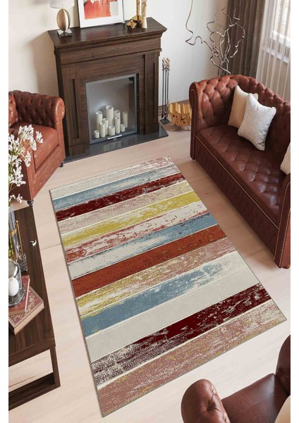 Halı Dekoratif Özel Tasarım Modern İnce Yıkanabilir 800 Gr /M2 Kaymaz Taban Trend Halı