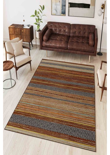Halı Dekoratif Özel Tasarım Modern İnce Yıkanabilir 800 Gr /M2 Kaymaz Taban Trend Halı