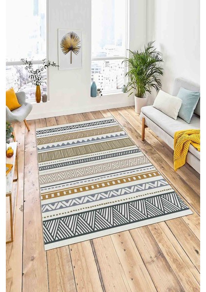 Halı Dekoratif Özel Tasarım Modern İnce Yıkanabilir 800 Gr /M2 Kaymaz Taban Trend Halı