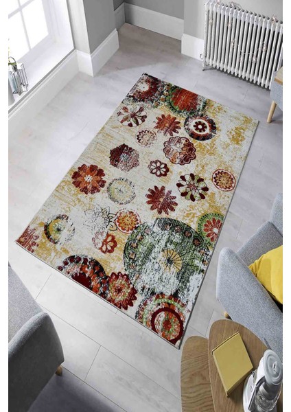Halı Dekoratif Özel Tasarım Modern İnce Yıkanabilir 800 Gr /M2 Kaymaz Taban Trend Halı