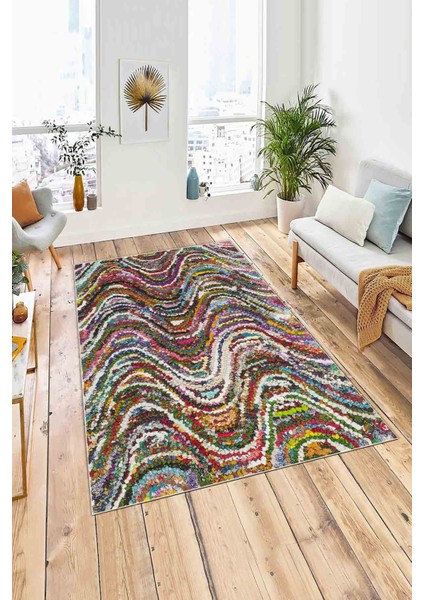 Halı Dekoratif Özel Tasarım Modern İnce Yıkanabilir 800 Gr /M2 Kaymaz Taban Trend Halı