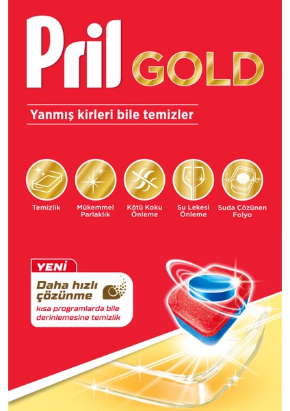 Gold 30 Yıkama Bulaşık Makinesi Deterjanı Tableti