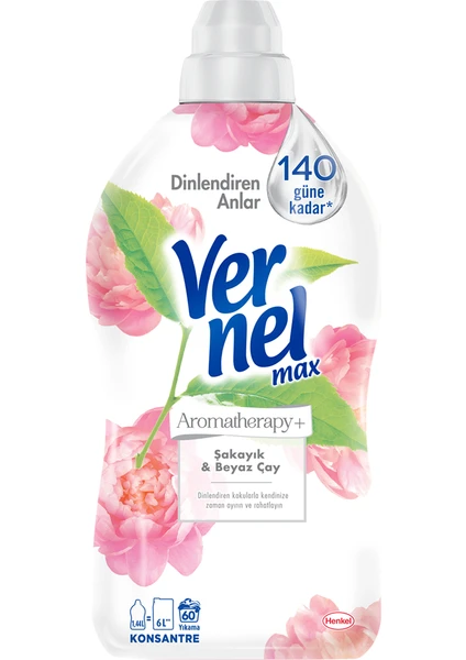 Max Konsantre Çamaşır Yumuşatıcısı Şakayık & Beyaz Çay 1440ml (60 Yıkama)